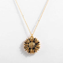 Load image into Gallery viewer, 2019 New Women Gold Necklace Custom You are my sunshine Open Locket Sunflower Pendant Necklace Free Dropshipping